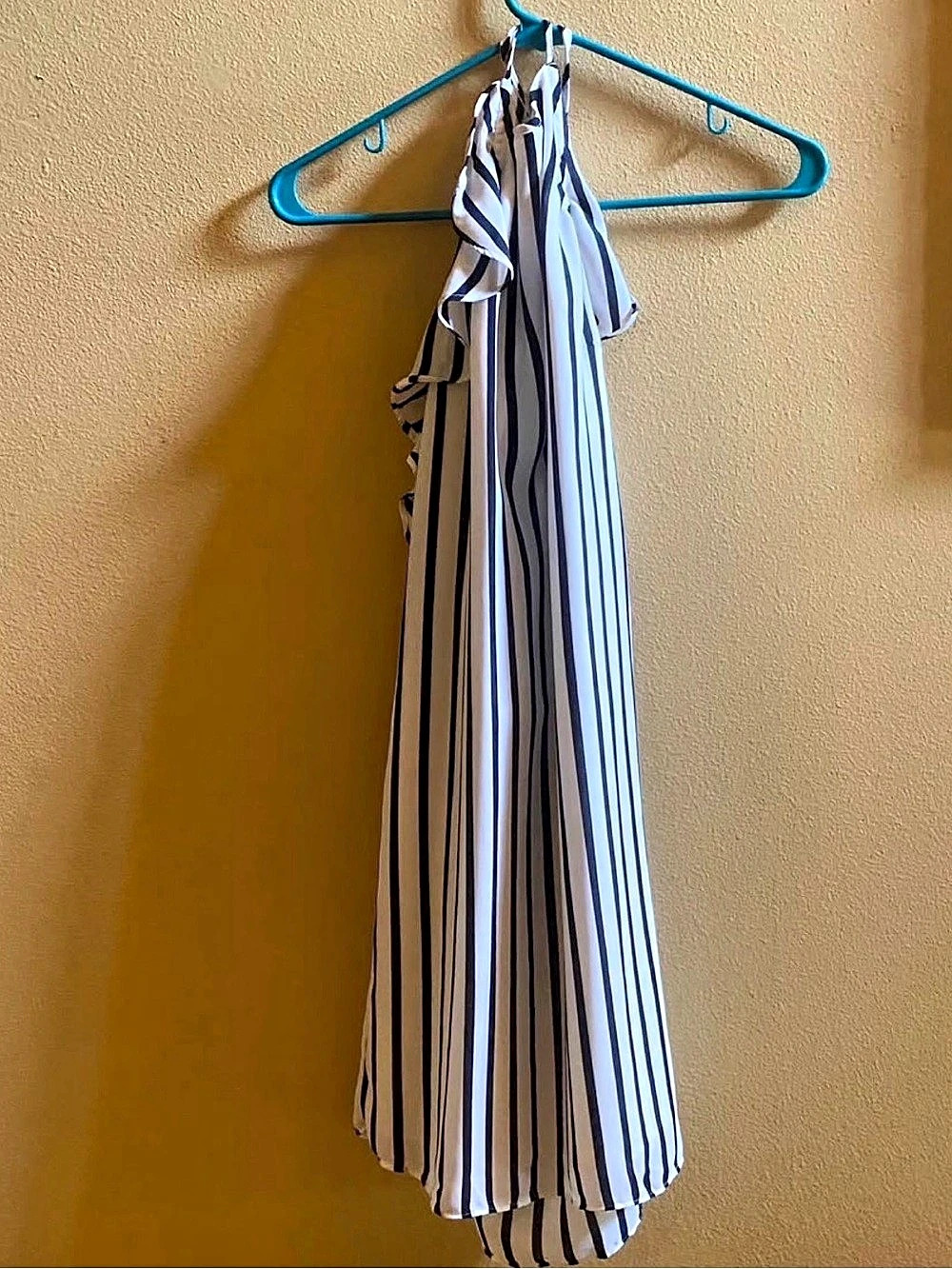 J.Crew Striped Halter Dress Maxi White & Black XS